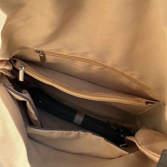 Gray clutch with beading, never used, slight imperfections - Picture 2 of 8